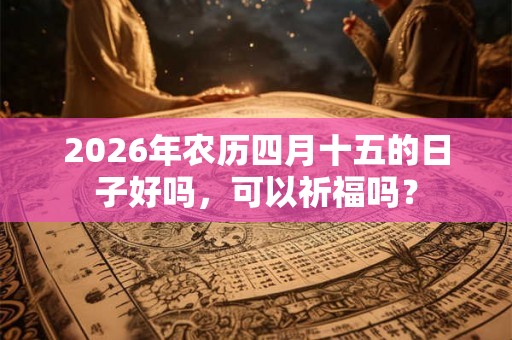 2026年农历四月十五的日子好吗，可以祈福吗？
