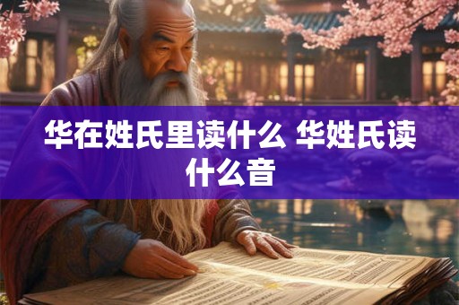 华在姓氏里读什么 华姓氏读什么音