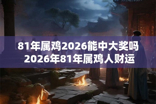 81年属鸡2026能中大奖吗 2026年81年属鸡人财运