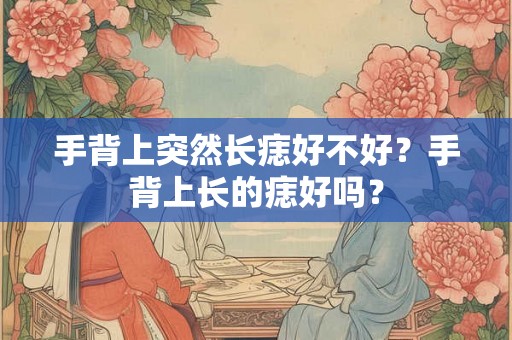 手背上突然长痣好不好?手背上长的痣好吗? 手背上突然长痣好不好?手背上长的痣好吗?