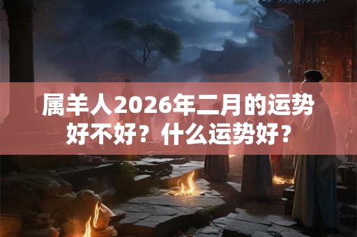 属羊人2026年二月的运势好不好？什么运势好？