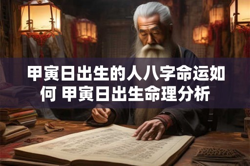 甲寅日出生的人八字命运如何 甲寅日出生命理分析 甲寅日出生的人八字命运如何 甲寅日出生命理分析