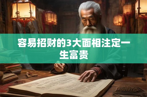 容易招财的3大面相注定一生富贵
