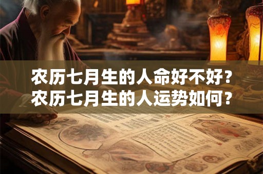 农历七月生的人命好不好？农历七月生的人运势如何？