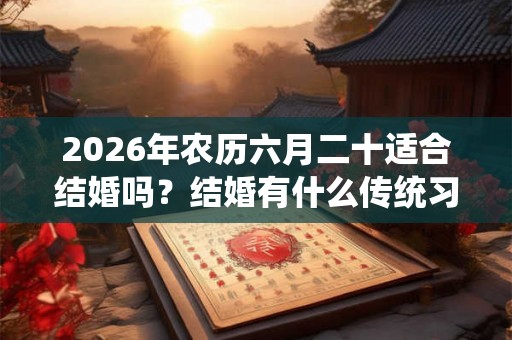 2026年农历六月二十适合结婚吗？结婚有什么传统习俗？