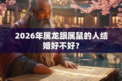 2026年属龙跟属鼠的人结婚好不好? 2026年属龙跟属鼠的人结婚好不好?