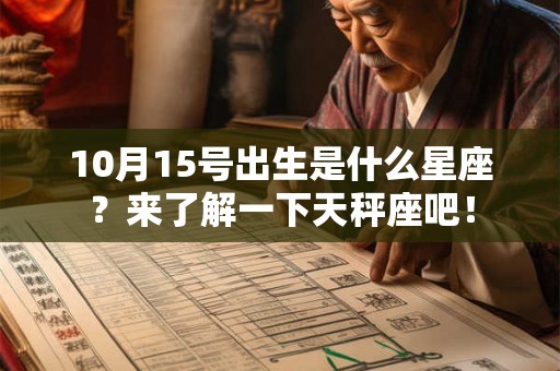 10月15号出生是什么星座？来了解一下天秤座吧！