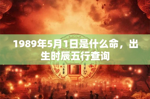 1989年5月1日是什么命，出生时辰五行查询