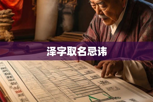 泽字取名忌讳 泽字取名忌讳