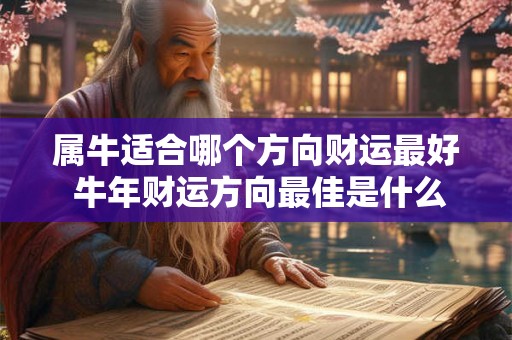 属牛适合哪个方向财运最好 牛年财运方向最佳是什么