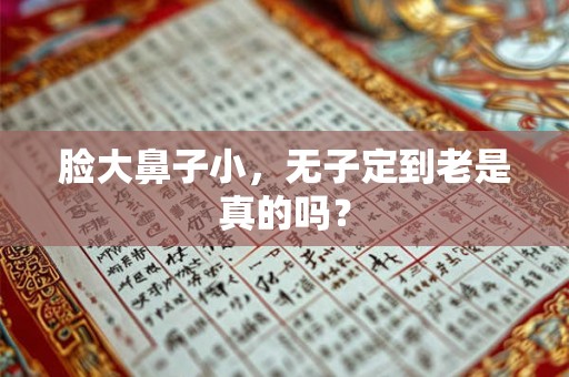 脸大鼻子小，无子定到老是真的吗？