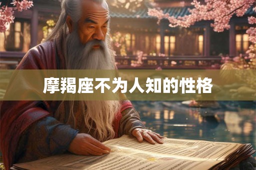 摩羯座不为人知的性格 摩羯座不为人知的性格