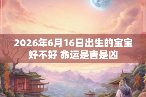 2026年6月16日出生的宝宝好不好 命运是吉是凶