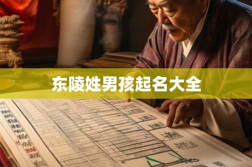 东陵姓男孩起名大全