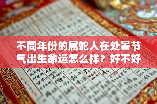 不同年份的属蛇人在处暑节气出生命运怎么样？好不好？