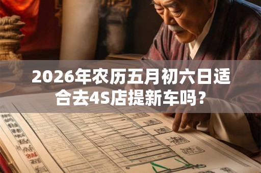 2026年农历五月初六日适合去4S店提新车吗？