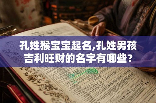孔姓猴宝宝起名,孔姓男孩吉利旺财的名字有哪些? 孔姓猴宝宝起名,孔姓男孩吉利旺财的名字有哪些?