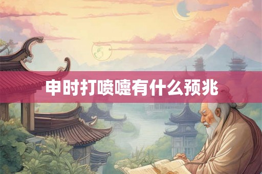 申时打喷嚏有什么预兆