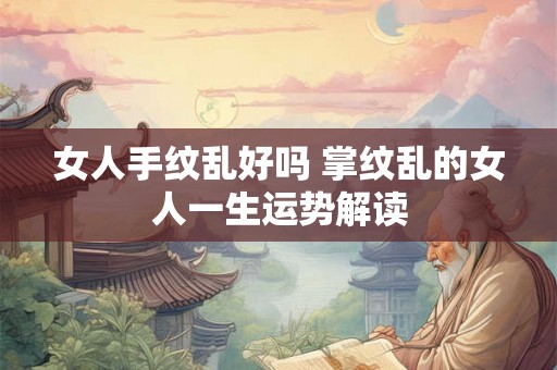 女人手纹乱好吗 掌纹乱的女人一生运势解读