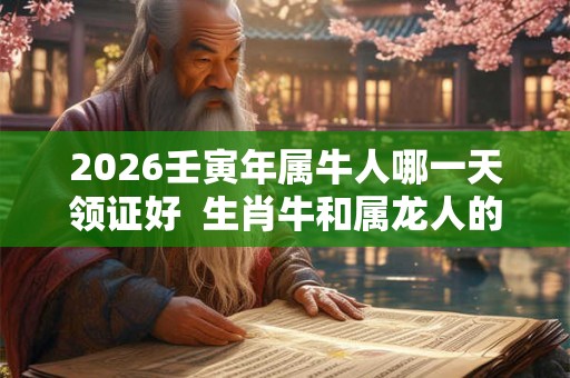 2026壬寅年属牛人哪一天领证好  生肖牛和属龙人的领证吉日