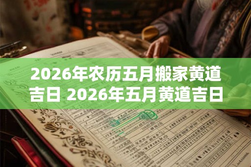 2026年农历五月搬家黄道吉日 2026年五月黄道吉日搬家