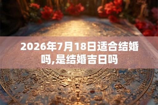 2026年7月18日适合结婚吗,是结婚吉日吗