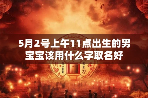 5月2号上午11点出生的男宝宝该用什么字取名好