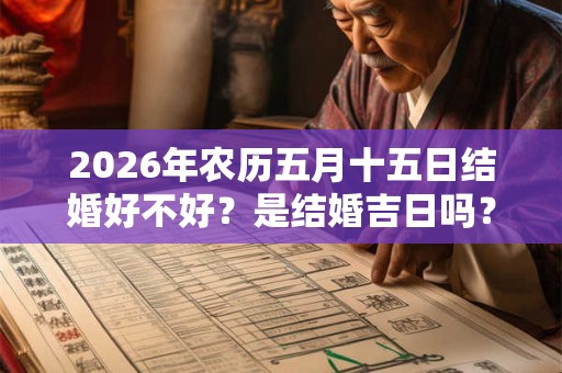 2026年农历五月十五日结婚好不好？是结婚吉日吗？