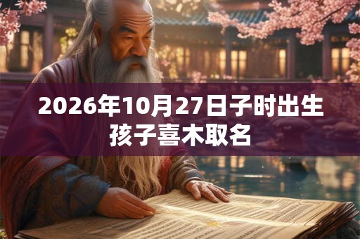 2026年10月27日子时出生孩子喜木取名