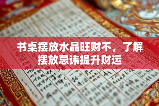 书桌摆放水晶旺财不，了解摆放忌讳提升财运
