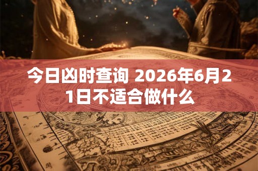 今日凶时查询 2026年6月21日不适合做什么
