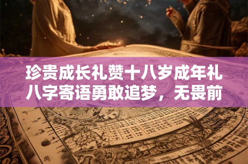 珍贵成长礼赞十八岁成年礼八字寄语勇敢追梦，无畏前行！