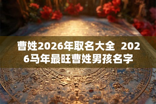 曹姓2026年取名大全  2026马年最旺曹姓男孩名字