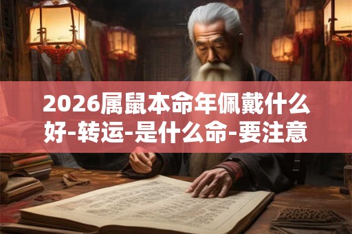 2026属鼠本命年佩戴什么好-转运-是什么命-要注意什么 2026属鼠本命年佩戴什么好-转运-是什么命-要注意什么