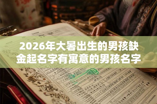 2026年大暑出生的男孩缺金起名字有寓意的男孩名字