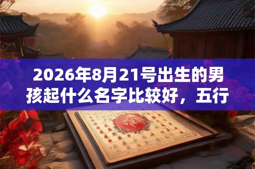 2026年8月21号出生的男孩起什么名字比较好，五行属什么