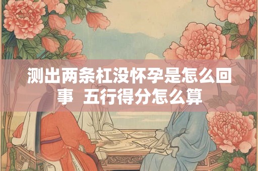 测出两条杠没怀孕是怎么回事 五行得分怎么算 测出两条杠没怀孕是怎么回事 五行得分怎么算