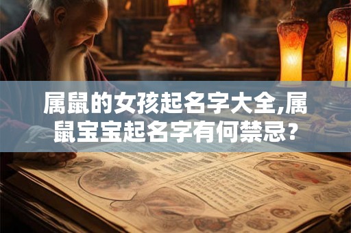 属鼠的女孩起名字大全,属鼠宝宝起名字有何禁忌？