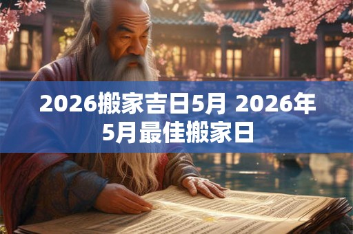 2026搬家吉日5月 2026年5月最佳搬家日