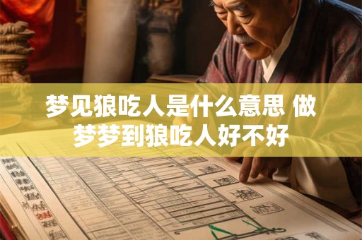 梦见狼吃人是什么意思 做梦梦到狼吃人好不好