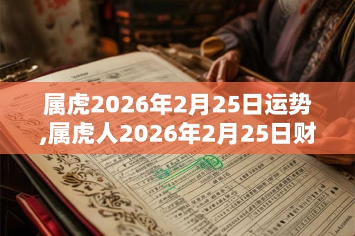 属虎2026年2月25日运势,属虎人2026年2月25日财运,生肖虎2026年2月25日运势