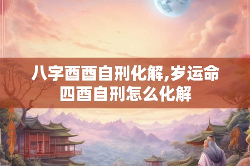 八字酉酉自刑化解,岁运命四酉自刑怎么化解