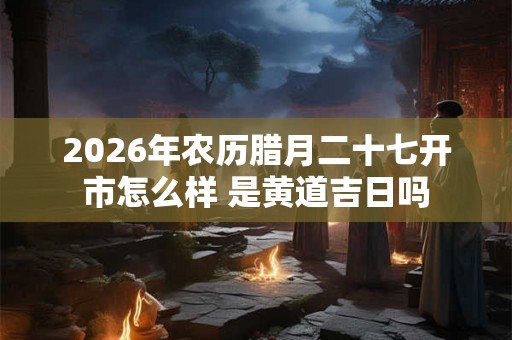 2026年农历腊月二十七开市怎么样 是黄道吉日吗