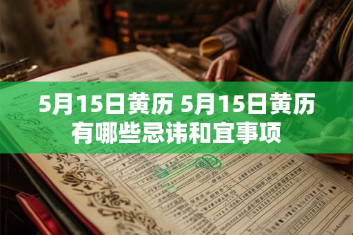 5月15日黄历 5月15日黄历有哪些忌讳和宜事项 5月15日黄历 5月15日黄历有哪些忌讳和宜事项