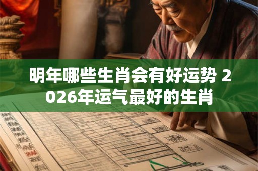 明年哪些生肖会有好运势 2026年运气最好的生肖 明年哪些生肖会有好运势 2026年运气最好的生肖