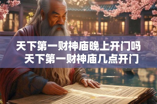 天下第一财神庙晚上开门吗 天下第一财神庙几点开门 天下第一财神庙晚上开门吗 天下第一财神庙几点开门