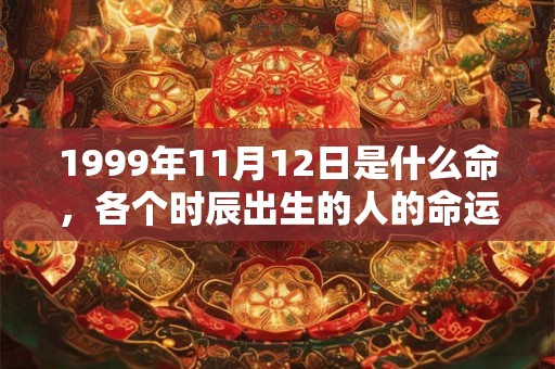 1999年11月12日是什么命，各个时辰出生的人的命运