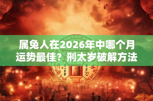 属兔人在2026年中哪个月运势最佳？刑太岁破解方法