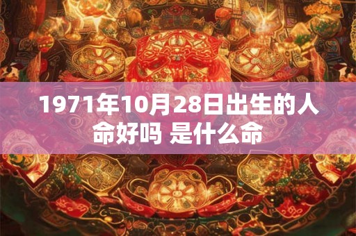 1971年10月28日出生的人命好吗 是什么命