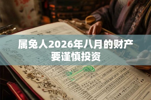 属兔人2026年八月的财产要谨慎投资